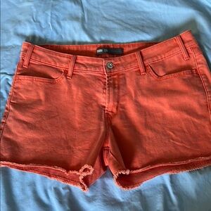 Levi’s Women’s Bright Orange Denim Shorts